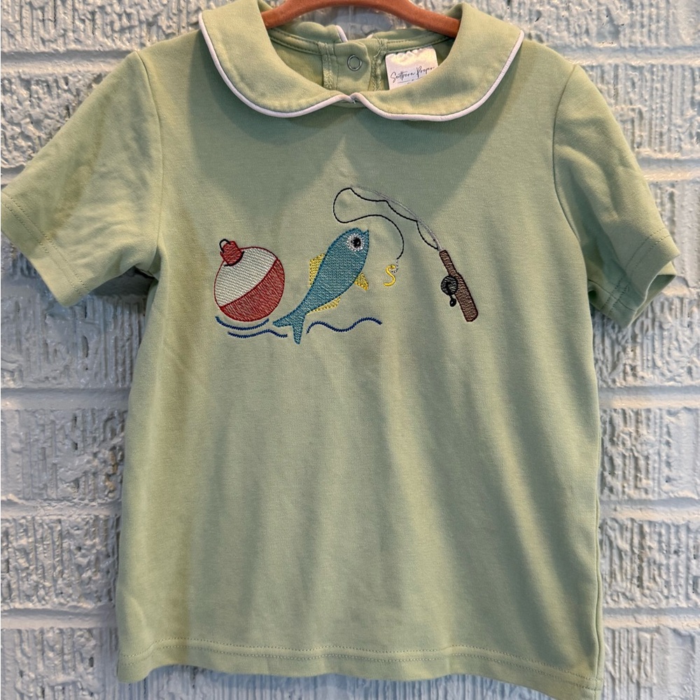 Fishing Peter Pan collar shirt